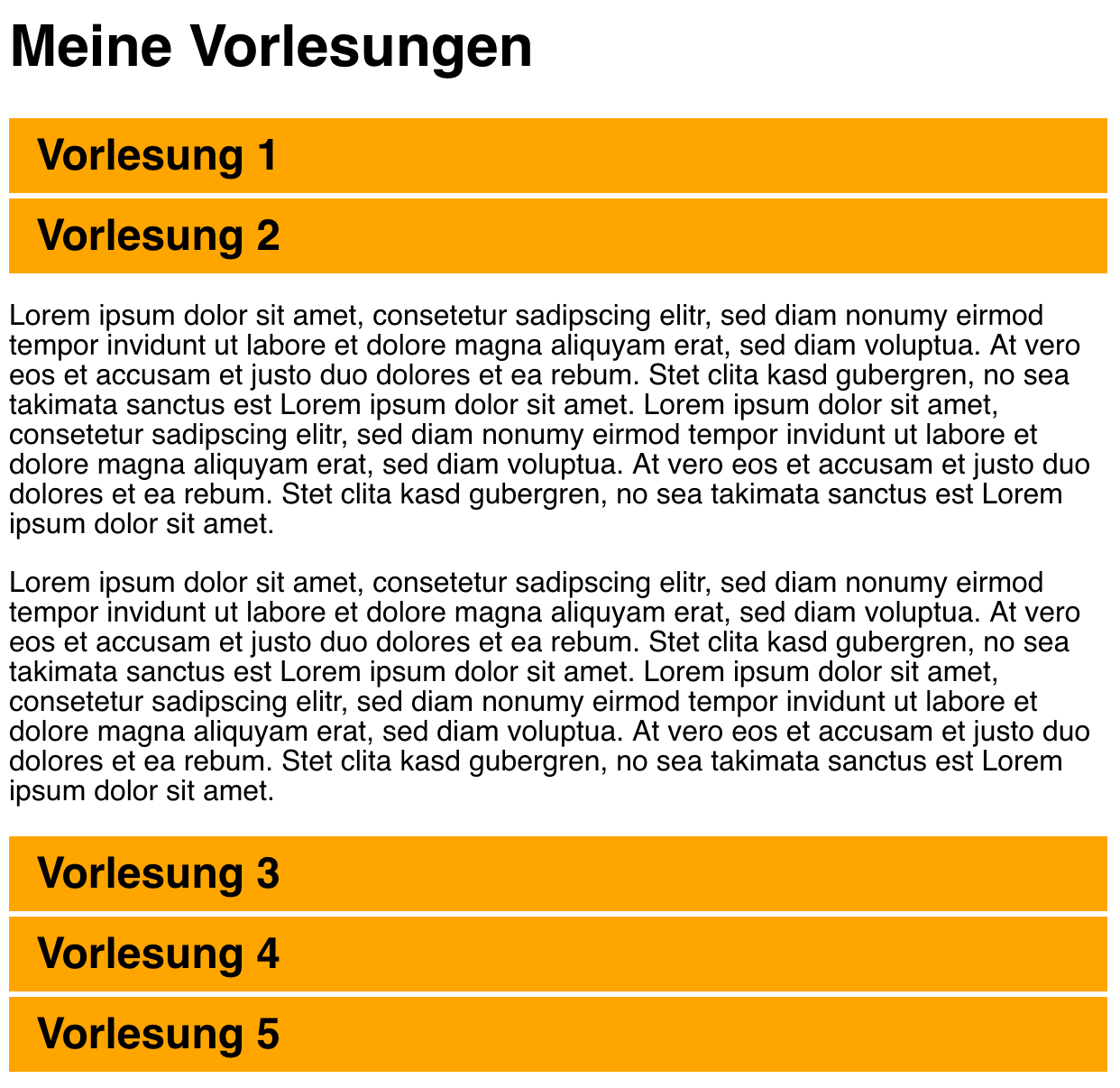 Beispiel Akkordeon aufgeklappt