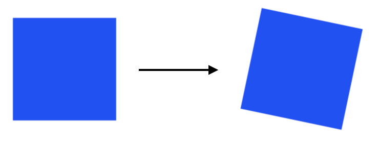 Transition mit Transformation