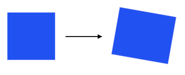 Transition mit Breite und Transformation