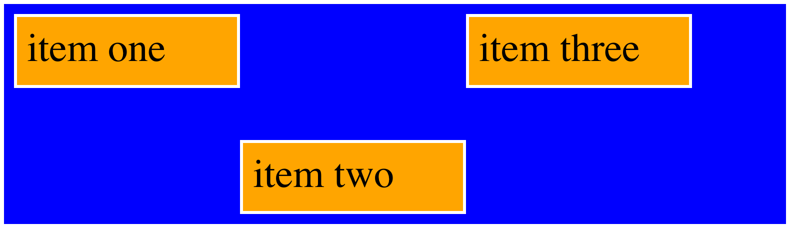 Flexbox: Alignierung von Einzelelement