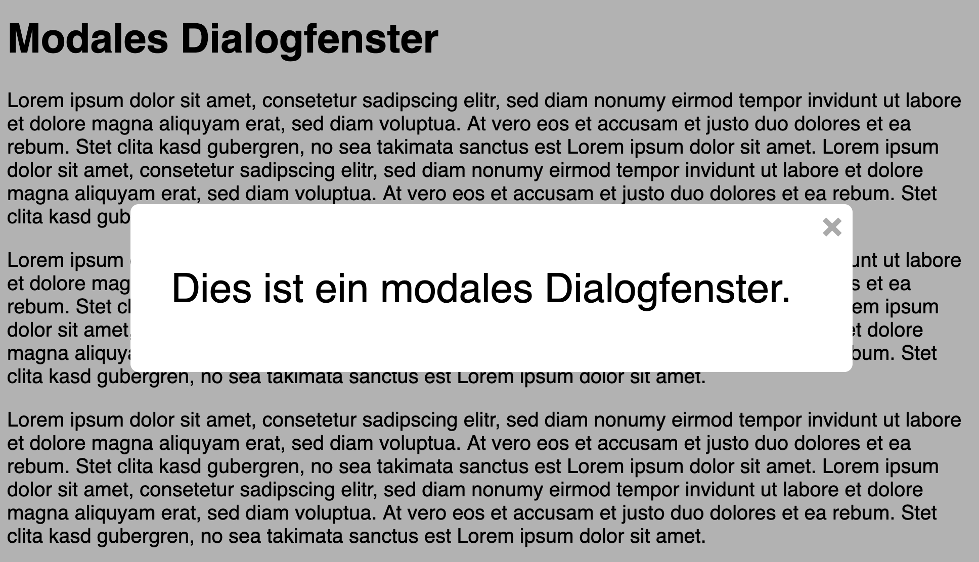 Modales Dialogfenster